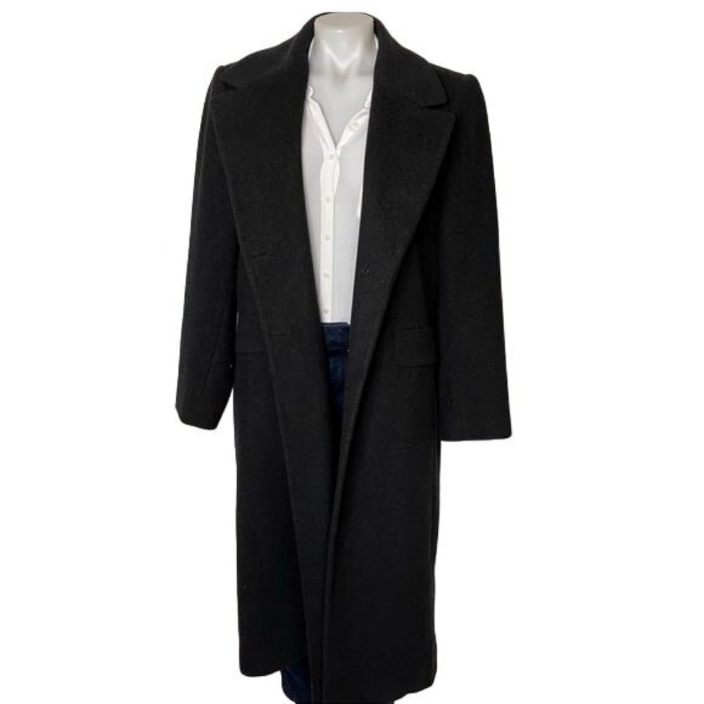 Vintage Forecaster of Boston Full Length Dark Charcoal Wool Cashmere Woman's Coa - Picture 1 of 14